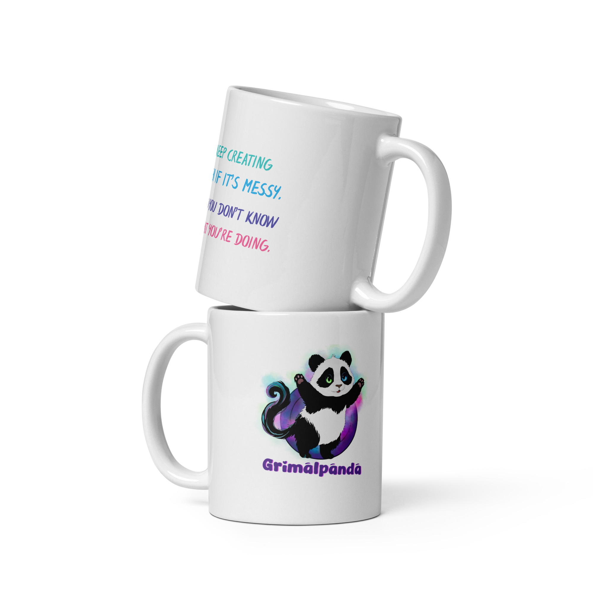 White glossy mug